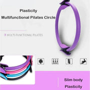38cm Yoga Exercise Fitness Ring in vibrant colors, crafted from durable ABS material for versatile workouts.