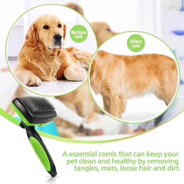 Self Cleaning Dog Brush for easy pet grooming and healthy coats.