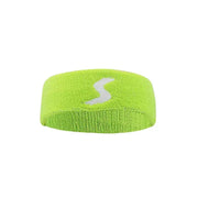 Lime green fitness headband with sweat-wicking technology for comfort and style.