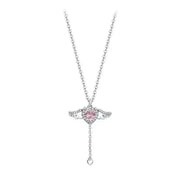 Heart Wings Necklace with delicate heart and wings design, symbolizing love and freedom.