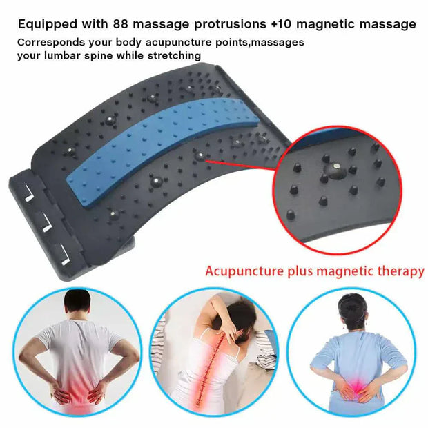 Back Massage Pad with 88 massage protrusions and magnetic therapy for lumbar spine relief.