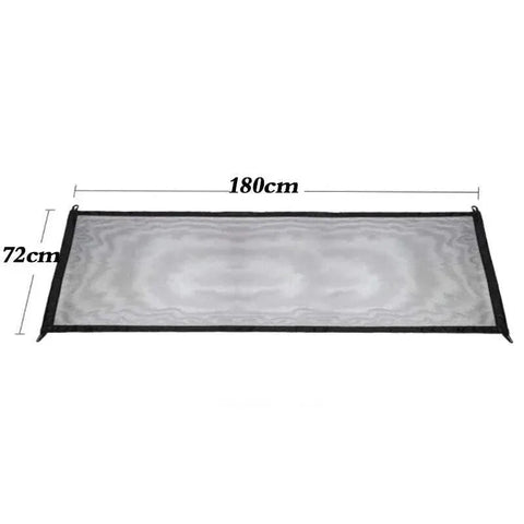 Dog Gate Fence with adjustable nylon mesh fabric, dimensions 72cm x 180cm.