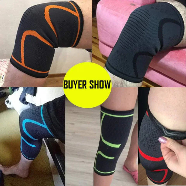 Fitness Compression Knee Pad in various colors for enhanced workout support and injury prevention.