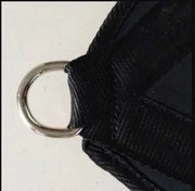 Gym Abdominal Strap with durable nylon webbing and sturdy D-ring for core exercises.