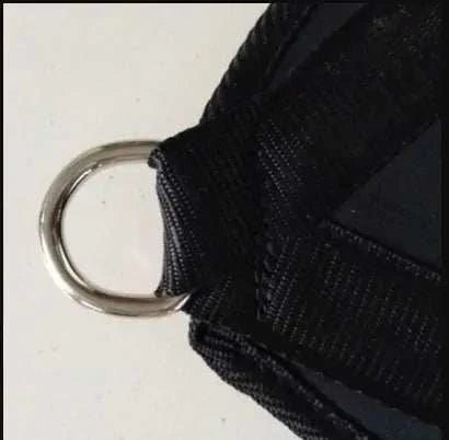 Gym Abdominal Strap with durable nylon webbing and sturdy D-ring for core exercises.