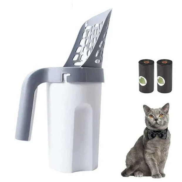 Cat Litter Shovel with self-cleaning design, ergonomic grip, and high capacity scooping.