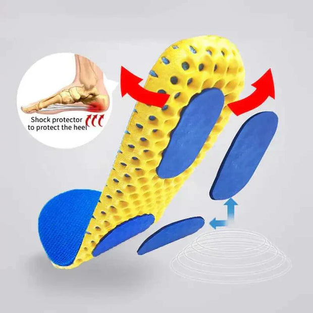 Honeycomb Mesh Sports Insoles with advanced shock absorption and arch support.