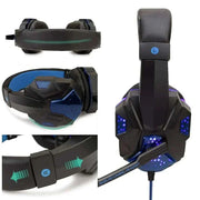 Led Light Wired Gamer Headset with vibrant LED lights, noise-canceling microphone, and over-the-ear design for comfort and exceptional sound quality.
