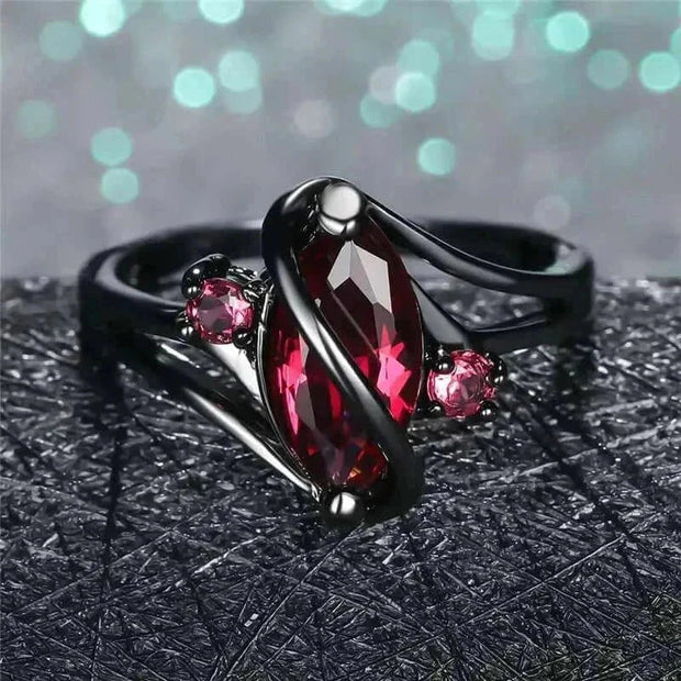 Elegant crystal ring with dazzling centerpiece reflecting light.