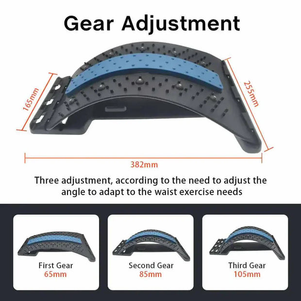 Back Massage Pad with three adjustable gears for customized lumbar support and relief.