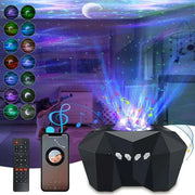 Northern Lights Star Projector with remote, smartphone control, and vibrant aurora borealis effects.