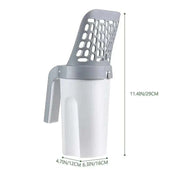 Cat Litter Shovel with ergonomic handle and durable plastic design, featuring a high-capacity hollow grid for efficient scooping.