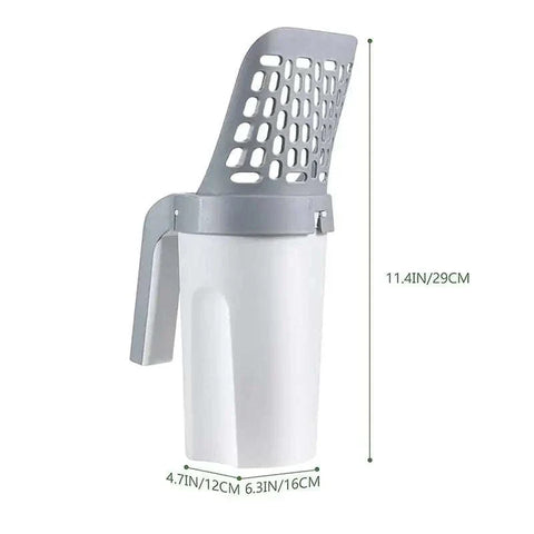 Cat Litter Shovel with ergonomic handle and durable plastic design, featuring a high-capacity hollow grid for efficient scooping.