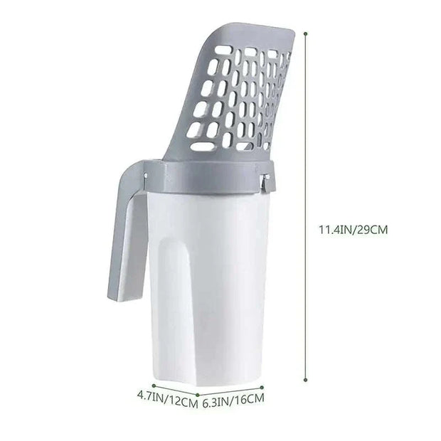 Cat Litter Shovel with ergonomic handle and durable plastic design, featuring a high-capacity hollow grid for efficient scooping.
