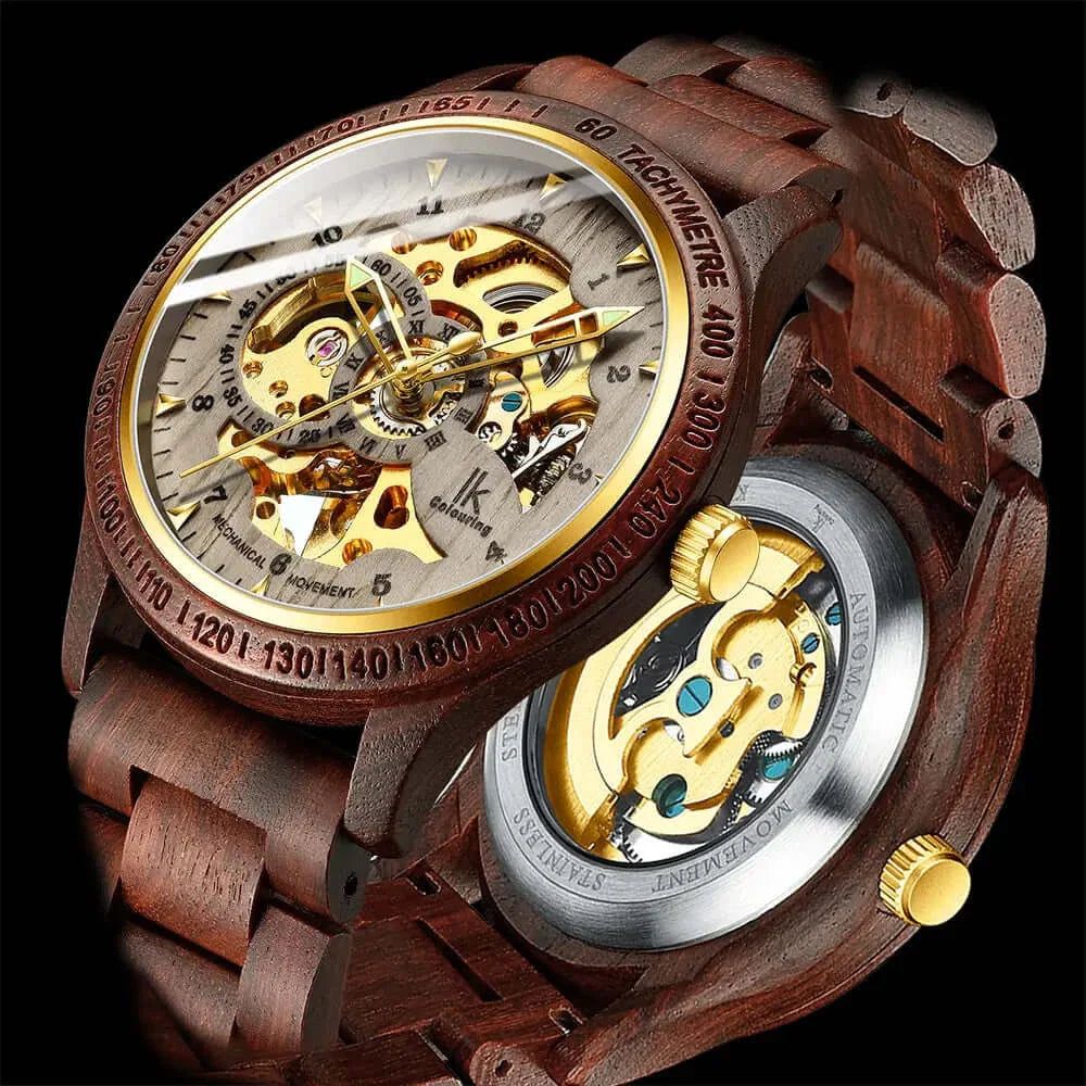 Men's Wooden Mechanical Watch