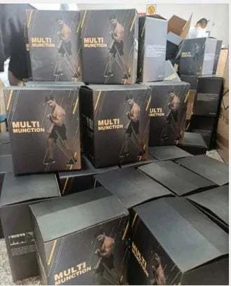 Fitness resistance bands packaging stacked for shipping.