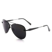 Mens Luxury Brand Sunglasses with polarized lenses and black frame.
