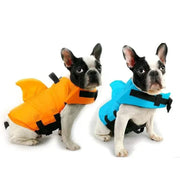 Dog Life Vest in vibrant blue and yellow, ensuring safety and style for swimming dogs.