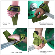 Gym lifting straps demonstrating proper use on a barbell for enhanced grip and support.