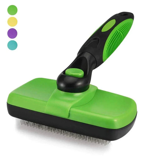Self Cleaning Dog Brush with easy-clean technology, comfortable grip, and durable design.