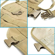 Tactical Military Dog Harness with durable nylon material and heavy-duty hardware for adventurous canines.