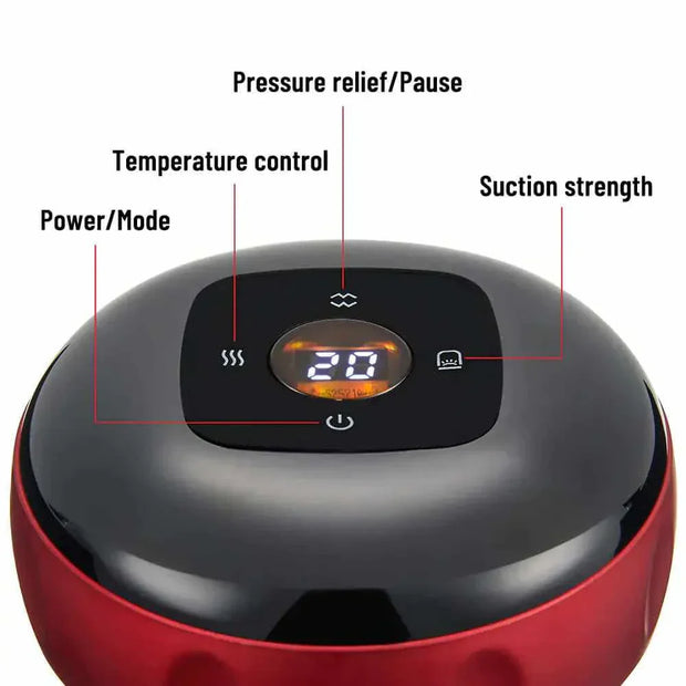 Anti-Cellulite Therapy Massager with temperature and suction controls.